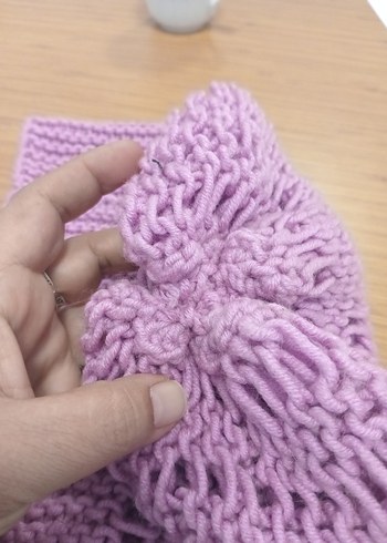 Kadın Mor Örgü Bere - Görsel 6