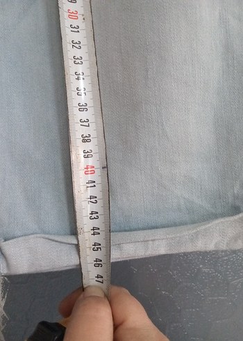 Bej Renkli Kadın Denim Mini Şort - Görsel 4