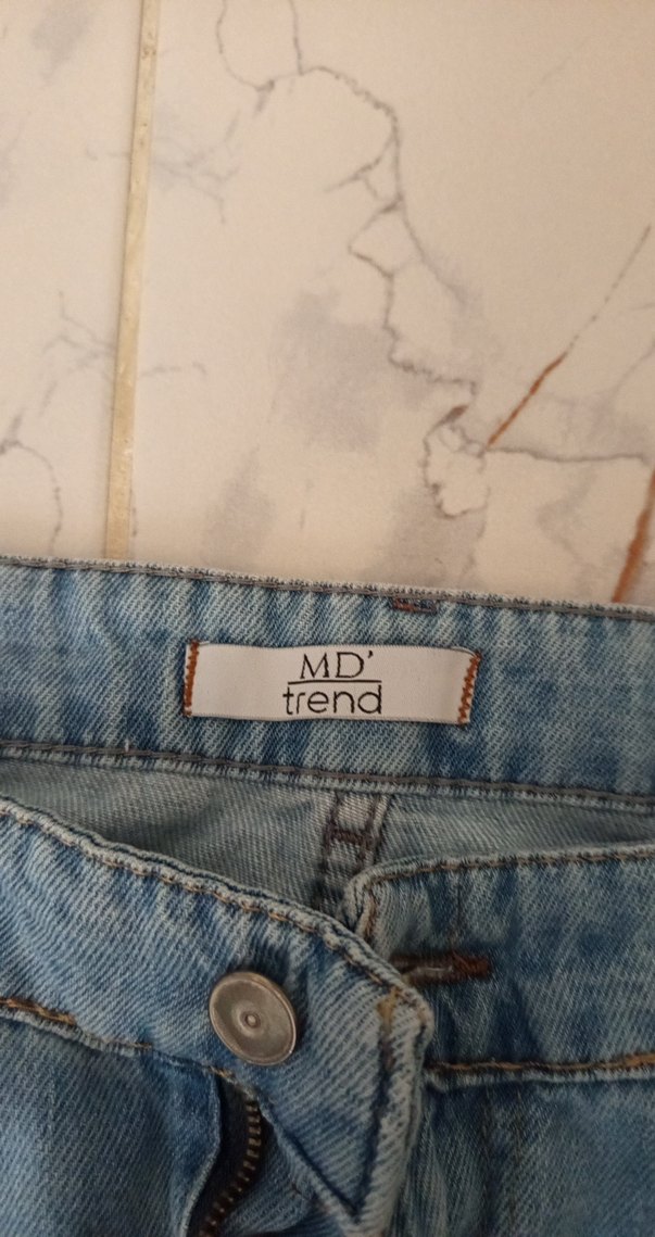 Mavi Rahat Kesim Midi Boy Kadın Kot Pantolon - Görsel 2