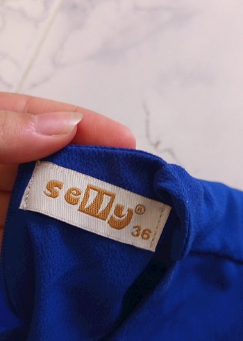 Mavi Uzun Kollu Salaş Hamile Tunik - Görsel 2