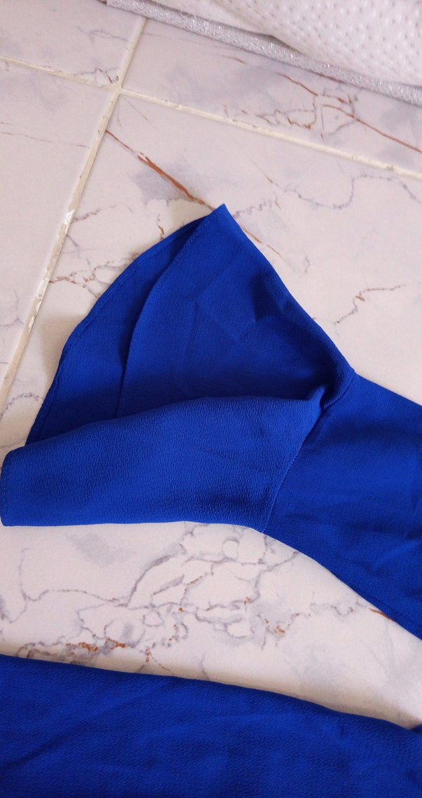 Mavi Uzun Kollu Salaş Hamile Tunik - Görsel 3