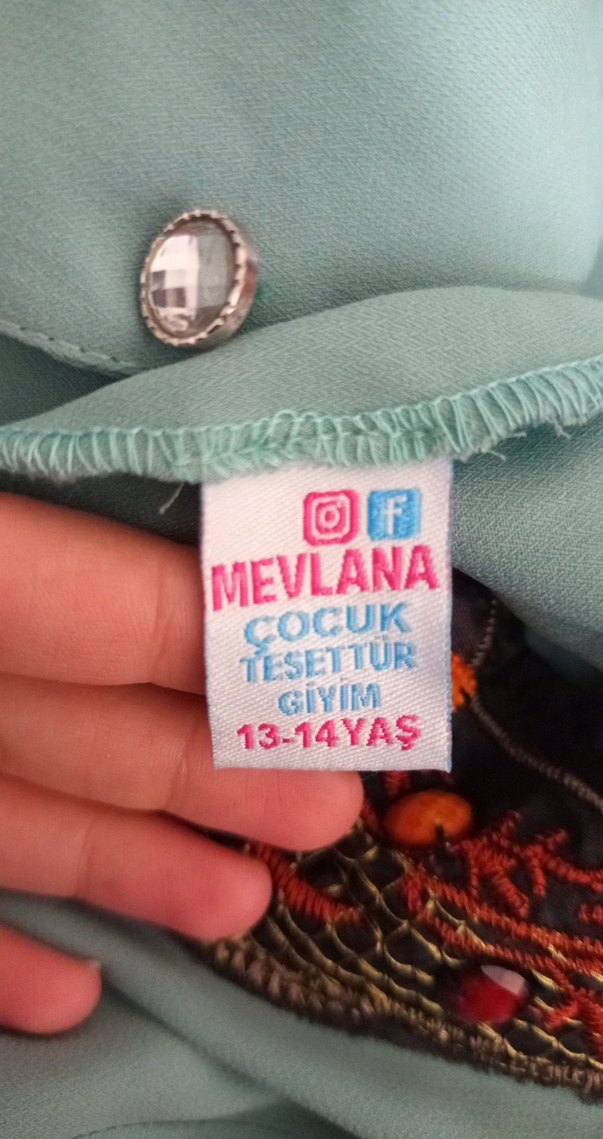 Bohem Tarz Uzun Turkuaz Elbise - Görsel 4