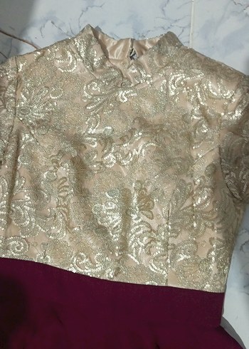 Bordo Drapeli Uzun Hamile Etek - Görsel 2