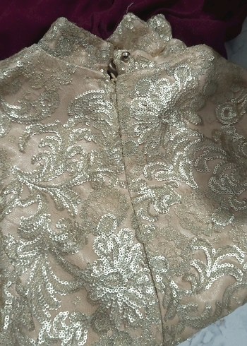 Bordo Drapeli Uzun Hamile Etek - Görsel 3