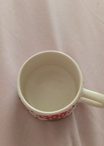 Kırmızı Mantar Desenli Seramik Kupa - Görsel 2