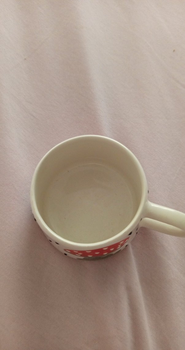 Kırmızı Mantar Desenli Seramik Kupa - Görsel 2