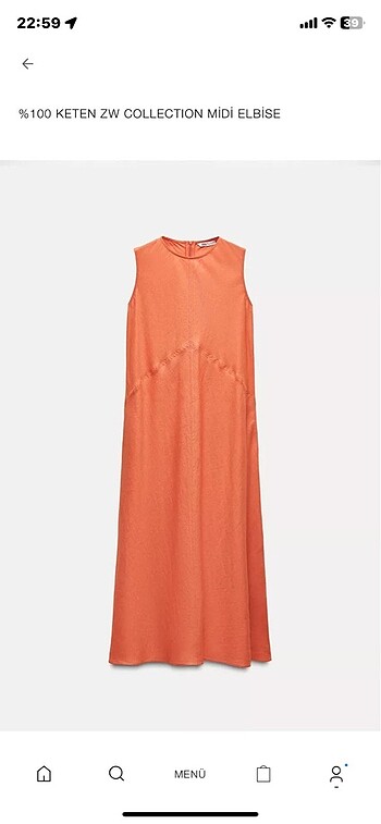 Zara keten elbise