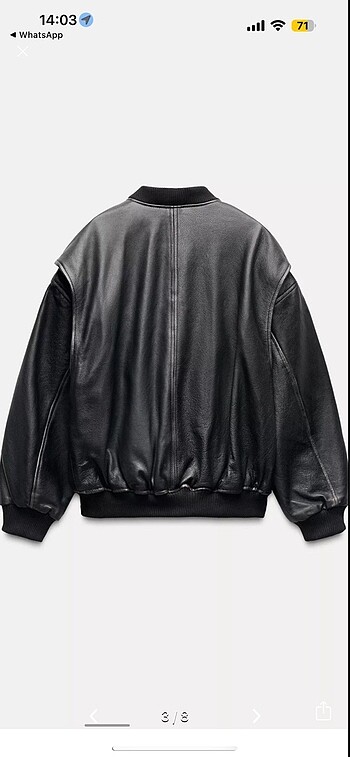 xs Beden Zara gerçek deri bomber ceket