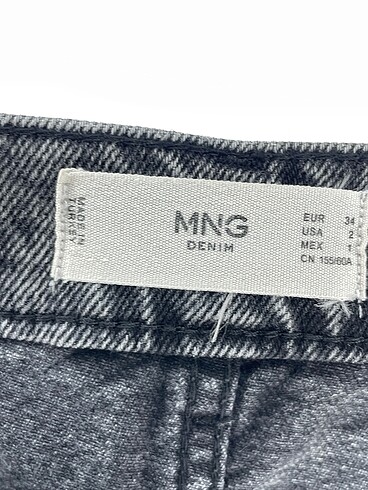 34 Beden gri Renk Mango Jean / Kot %70 İndirimli.