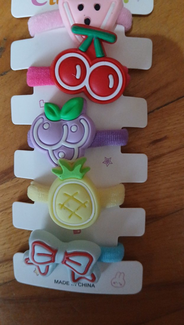 renkli meyveli ve fitonklu lastik tokalar - Görsel 2