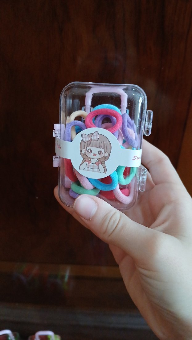 renkli valizli lastik toka - Görsel 4