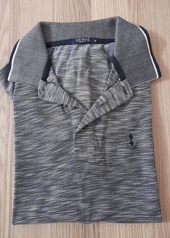Gri Düğmeli Erkek Polo Tişört