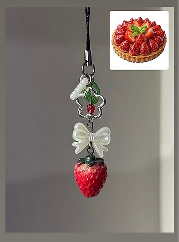 Çilek telefon charm