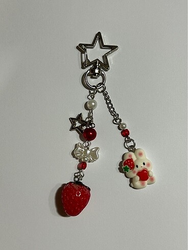 Strawberry bunny charm