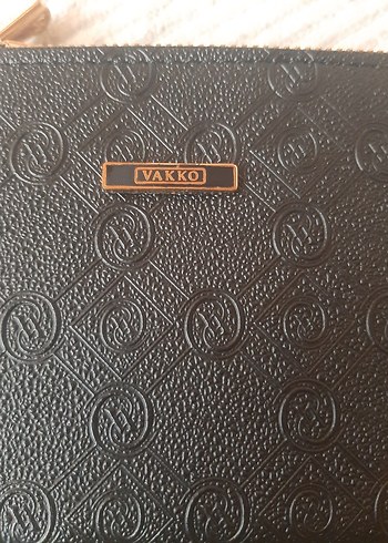 Vakko Siyah Monogramli Sik Cuzdan