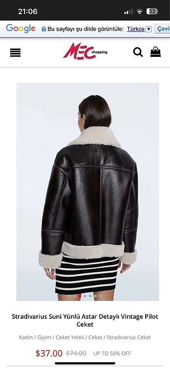 s Beden Stradivarius suni yünlü biker deri ceket