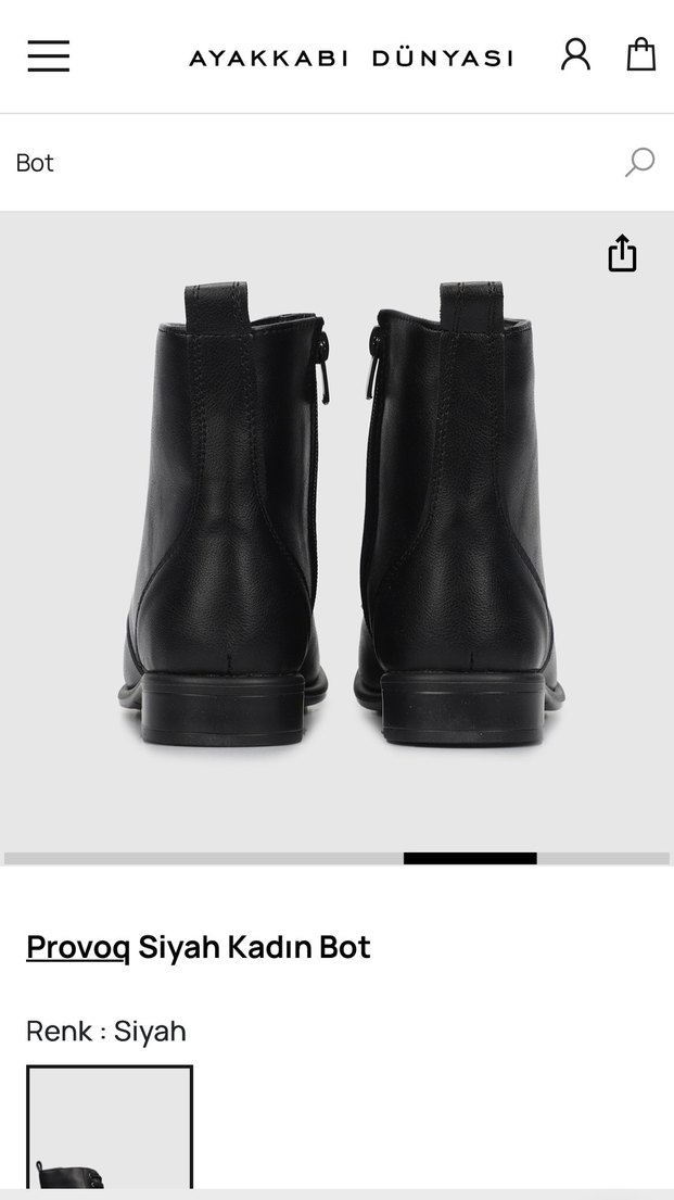 Provog Siyah Kadın Deri Bot - Görsel 4
