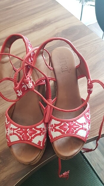 Kırmızı  sandalet - Görsel 5