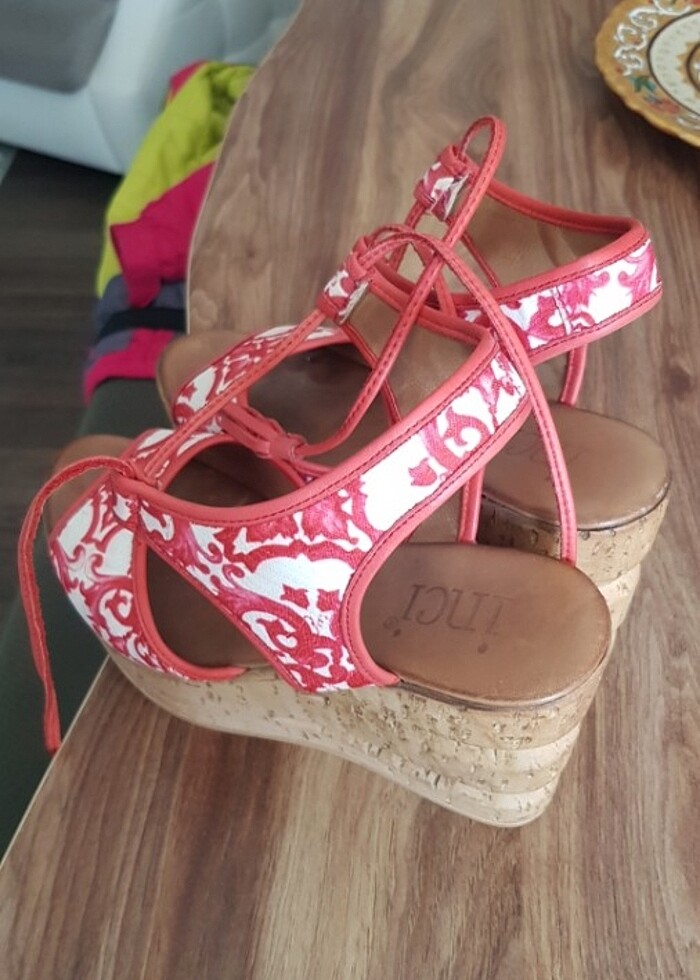 Kırmızı  sandalet - Görsel 3