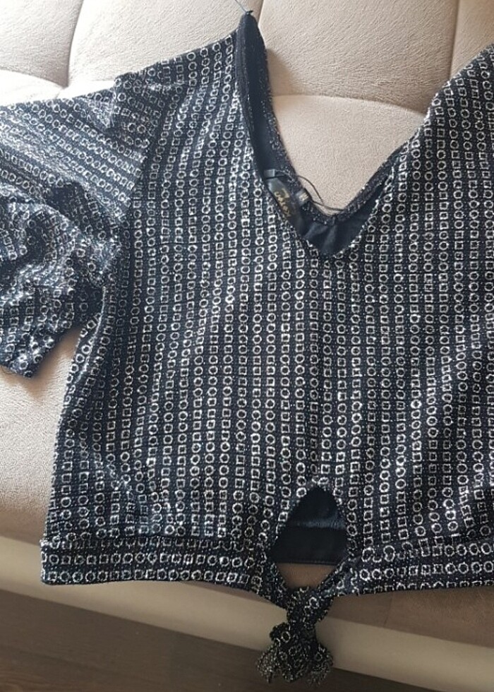 Işıltılı  bluz - Görsel 5