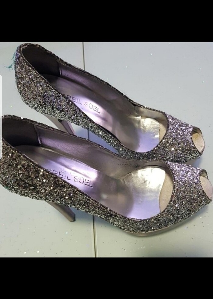 Işıltılı  platform  ayakkabı  - Görsel 3