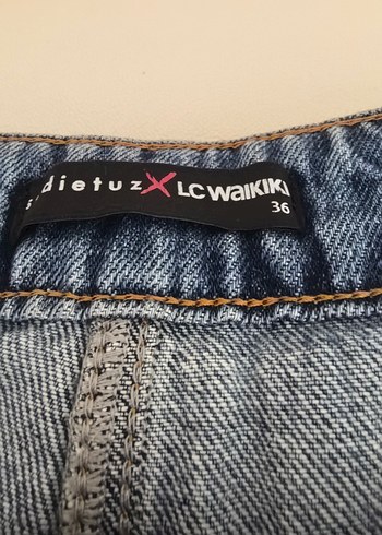 Kadın Mavi Denim Bol Kesim   sudi Eduz koleksiyonu - Görsel 5