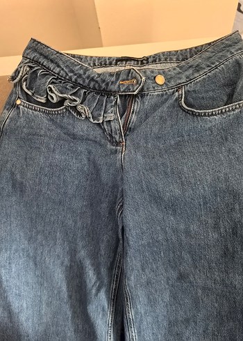 Kadın Mavi Denim Bol Kesim   sudi Eduz koleksiyonu - Görsel 3