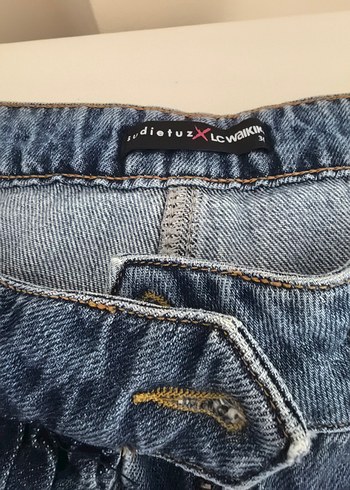 Kadın Mavi Denim Bol Kesim   sudi Eduz koleksiyonu - Görsel 4