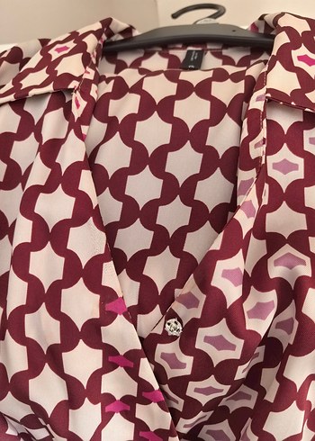 Geometrik desen kısa elbise - Görsel 3