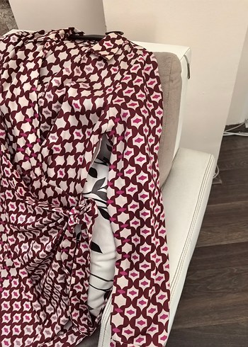 Geometrik desen kısa elbise - Görsel 6