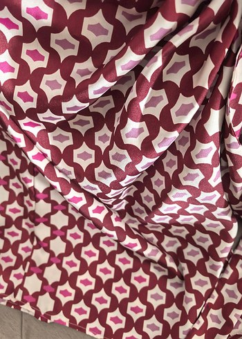 Geometrik desen kısa elbise - Görsel 5