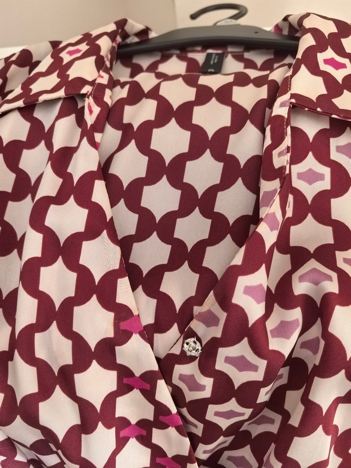 Geometrik desen kısa elbise - Görsel 3