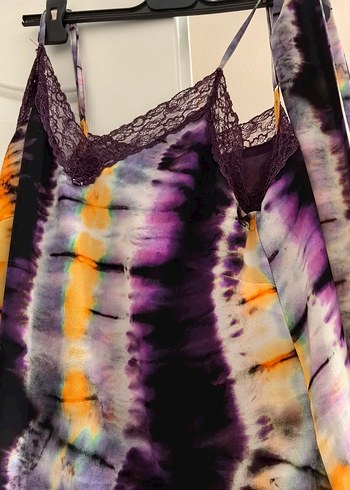 Bohem Uzun Bağlama Desenli  askılı Elbise S M uyumlu - Görsel 10