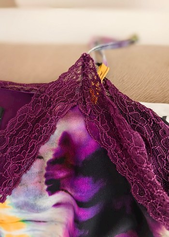 Bohem Uzun Bağlama Desenli  askılı Elbise S M uyumlu - Görsel 6