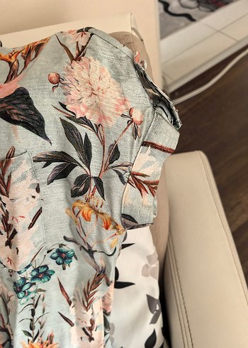 Desenli şort tulum S M L uyumlu - Görsel 2