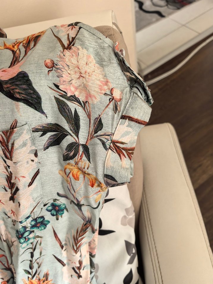 Desenli şort tulum S M L uyumlu - Görsel 2