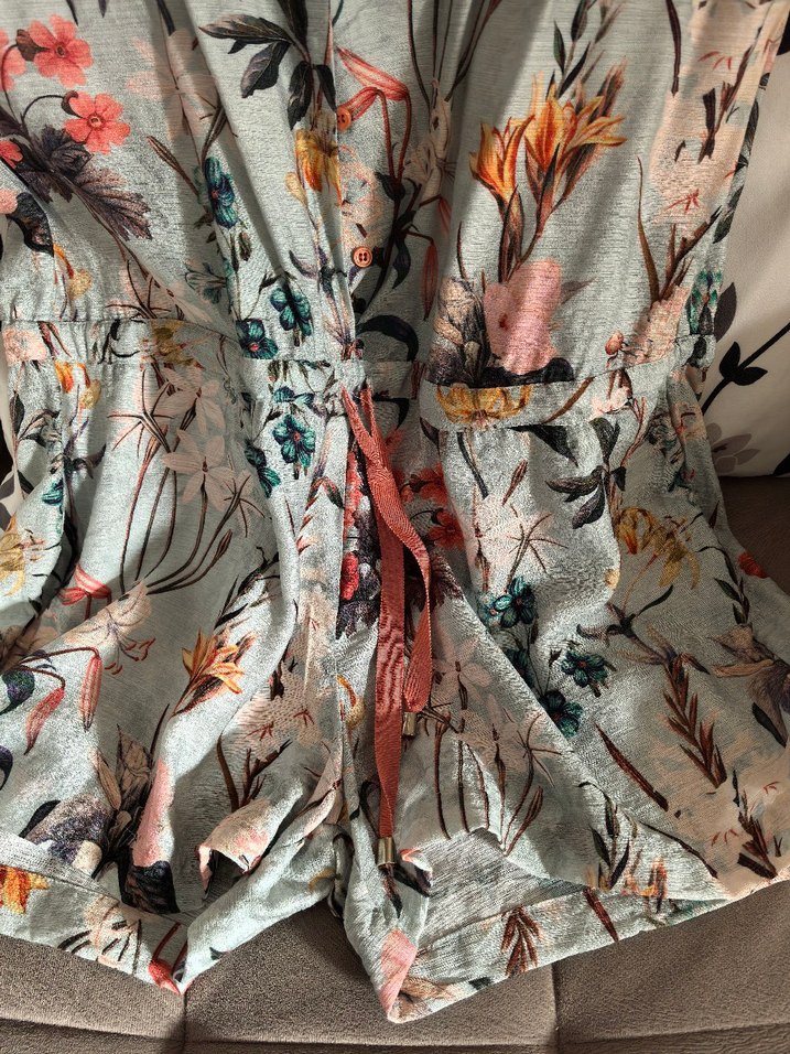 Desenli şort tulum S M L uyumlu - Görsel 3