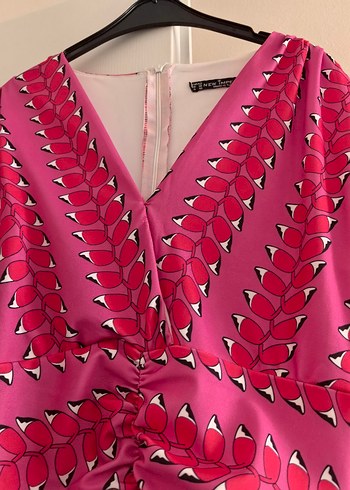 Pembe kırmızı uzun elbise - Görsel 10