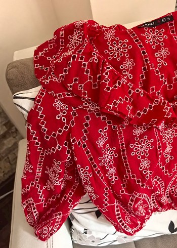 Kırmızı bluz  S m l uyumlu - Görsel 4