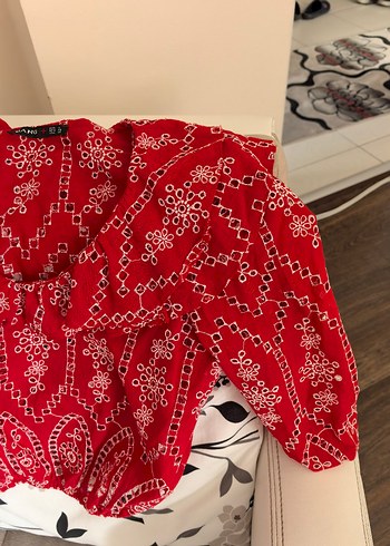 Kırmızı bluz  S m l uyumlu - Görsel 5