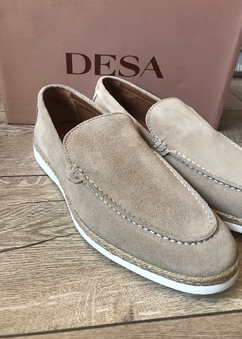 DESA Bej Süet Erkek Loafer Ayakkabı