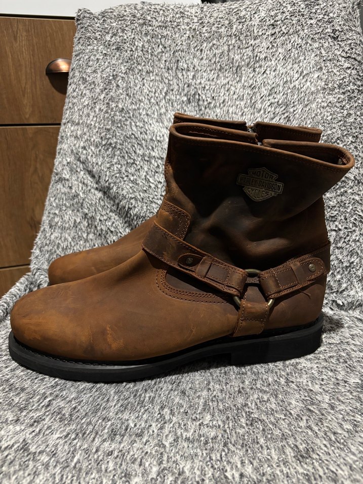 Harley Davidson Erkek Kahverengi Nubuk Bot — görsel 7/10
