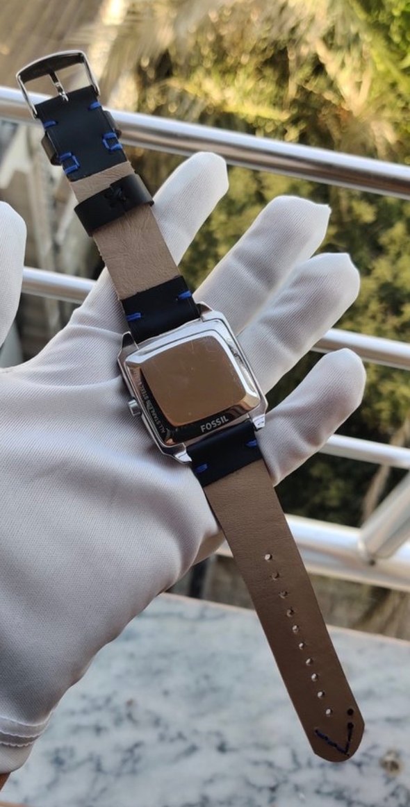 Fossil Kare Siyah Analog Kol Saati — görsel 3/9