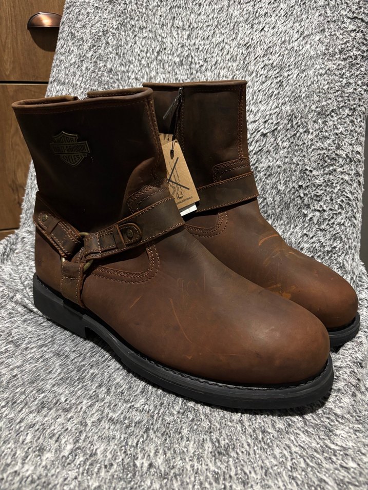 Harley Davidson Erkek Kahverengi Nubuk Bot — görsel 2/8