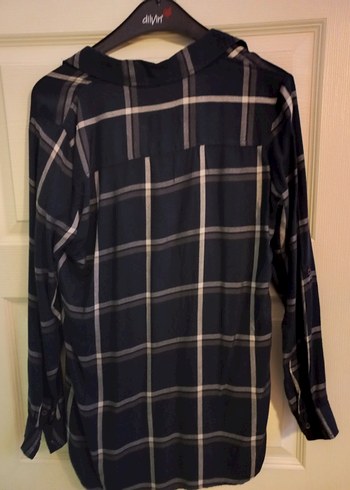 Mavi Kadın Ekoseli Gömlek - Görsel 2