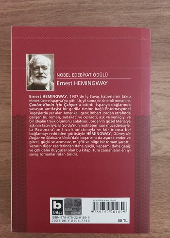 Beden Çanlar Kimin İçin Çalıyor - Ernest Hemingway