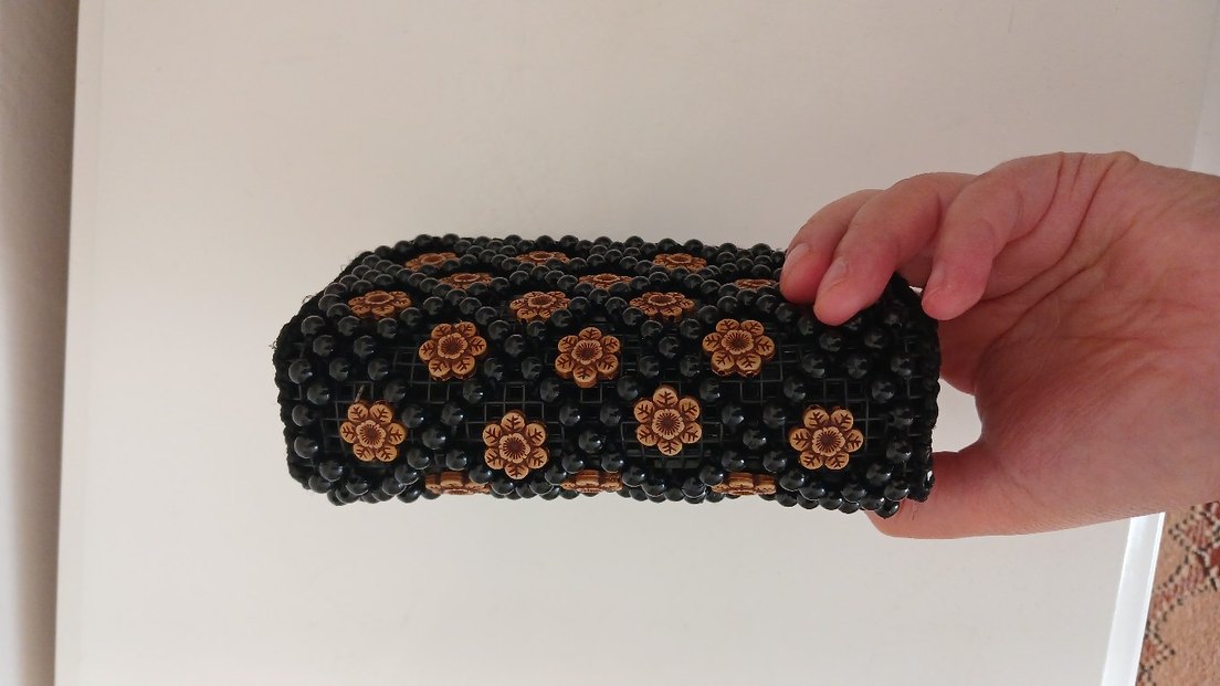 Boncuk İşlemeli Siyah Cüzdan - Görsel 5