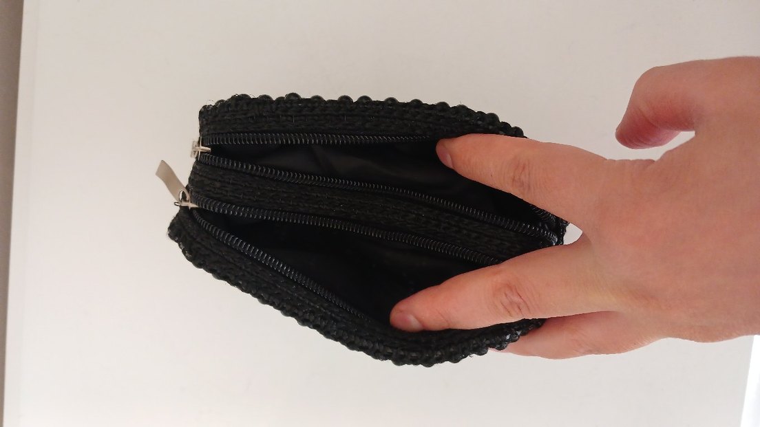 Boncuk İşlemeli Siyah Cüzdan - Görsel 2
