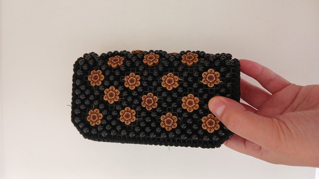 Boncuk İşlemeli Siyah Cüzdan - Görsel 3