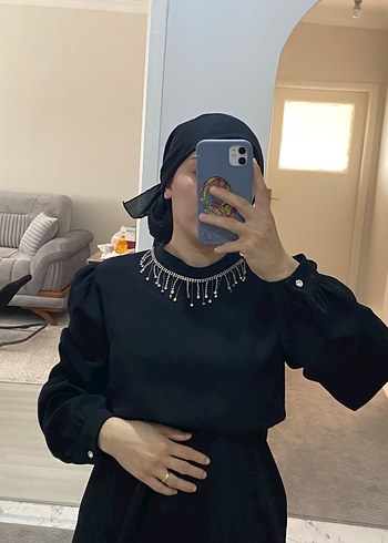 Siyah Kadın Midi Takım - Minimalist - Görsel 2